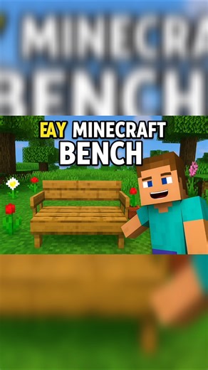 "How to Make a Stylish Minecraft Bench in Minutes!" #minecraft #shorts