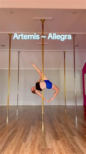 Spinning Pole Combo Allegra pole trick Graceful Pole #gracefulstrength #gracefulpoledancer #shorts