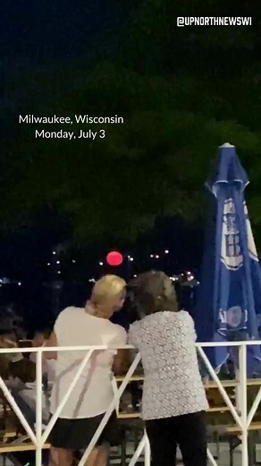 Independence Day fireworks and the first supermoon of the year shared the night sky in Milwaukee, Wisconsin, on Monday, July 3. Footage recorded by Ana-Maria shows the Milwaukee lakefront fireworks alongside the moon. Local media reported that thousands came to view the fireworks on the eve of Independence Day. A supermoon occurs when the moon is full while its orbit is the closest to Earth, making the moon look bigger than a standard full moon. The first supermoon of 2023 reached its peak on th