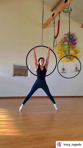 Beautiful hoop dance from @tracy_tagada! 💗#aerialhooptricks | Aerial Hoop Tricks