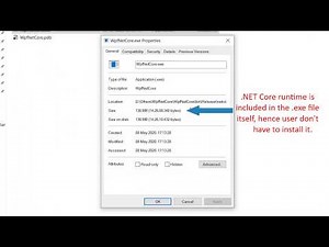 How to create a self-contained .exe file from a .NET Core WPF App