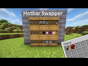 Minecraft 1.21.9 Hotbar Swapper Using Shelves! 🔄🪵 | Smart Redstone Build