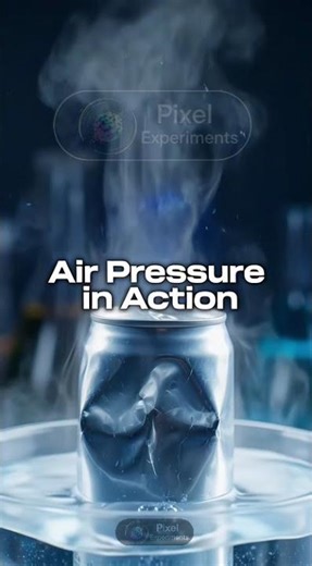 Air Pressure Crushes a Can Instantly 😱 | The Invisible Force That Destroys Metal! #shorts
