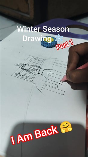 Winter Season Drawing ❄️Part 1| Dimpal's Art #merry_christmas #winter_is_back #shorts #jingle_bells