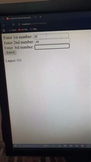 php | 'find largest number among three numbers' | CodeLearning