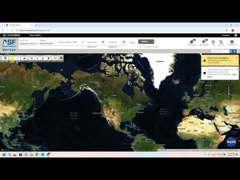 Digital Elevation Model download using NASA website