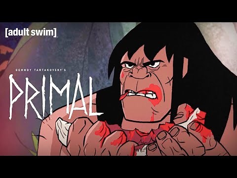 Mira Cooks for Spear and Fang | Genndy Tartakovsky's Primal | adult swim