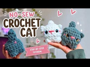 Crochet This Adorable No-Sew Chubby Cat! 🐱✨