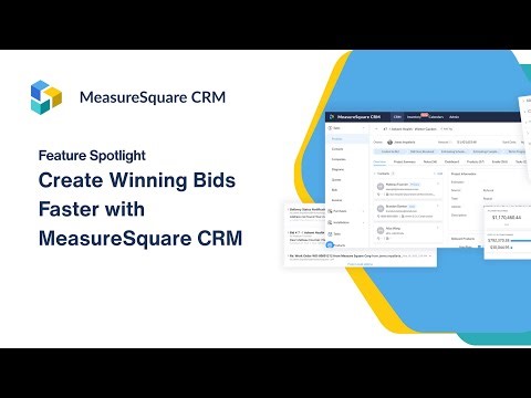 Create Winning Bids Faster with MeasureSquare CRM | Feature Spotlight