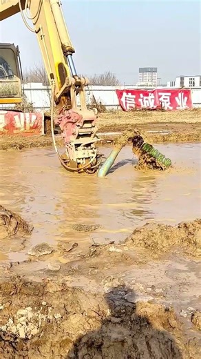 Raw Power: High-Tech Pumping in Deep Mud! 🚜🌊💥#HeavyMachinery #Engineering #SatisfyingWork