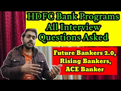 🏦HDFC के सभी Interview Questions: Future Bankers/Ace Bankers/ Rising Bankers: Banking Programs🔥
