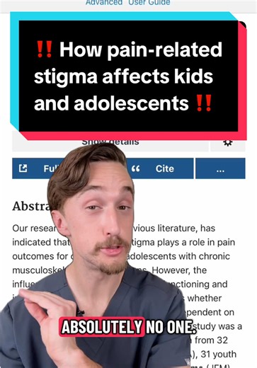 ‼️ Peer stigma isn’t just emotionally harmful—it’s functionally disabling. 📄 A recent study examining youth with chronic musculoskeletal pain (including juvenile arthritis, juvenile fibromyalgia, and non-specific chronic pain) found that pain-related peer stigma was strongly associated with worse physical and social functioning, independent of pain intensity. Girls were disproportionately affected, with higher stigma linked to worse emotional functioning and greater anxiety and depression sympt