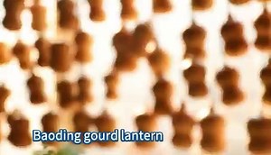 The gourd lantern is made by deep processing the gourd based on the gourd pyrography. Gourd is one of the most primitive mascots in China, a symbol of good fortune, and a beloved decoration for the people of Baoding. #SnakeYearFeast | Go Baoding