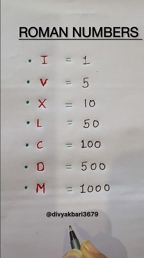 Roman Numbers | Learn Roman Numbers 1, 5, 10, 50, 100, 500, 1000 🔢👩‍⚕️