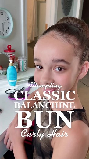Attempting a Balanchine Bun on Curly Hair