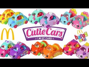 Shopkins Cutie Cars McDonalds Happy Meal Toys Full Set Unboxing Toy Review