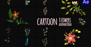 Cartoon Flowers Animations for After Effects