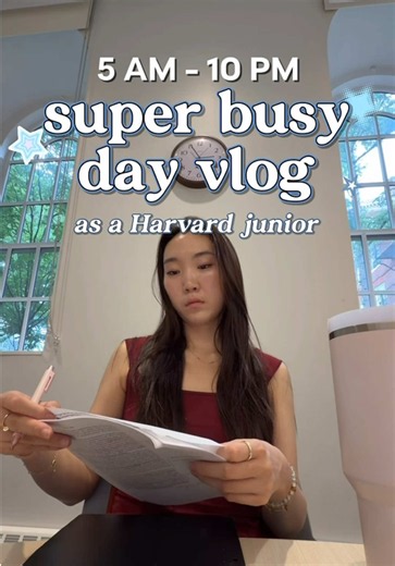 Harvard double major junior 5AM busiest day — college productivity vlog