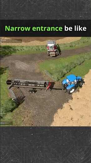 Narrow Gate? Easy! #fs25 #kinlaig #highlandfishing #farming #newholland #harvest