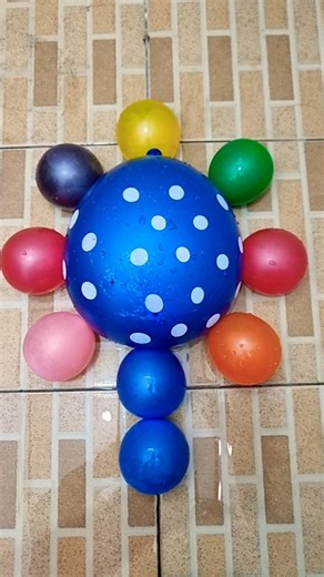 🎈Balloon Popping Fun! One Big + 9 Tiny Colorful Balloons! #funny #poppballons 98