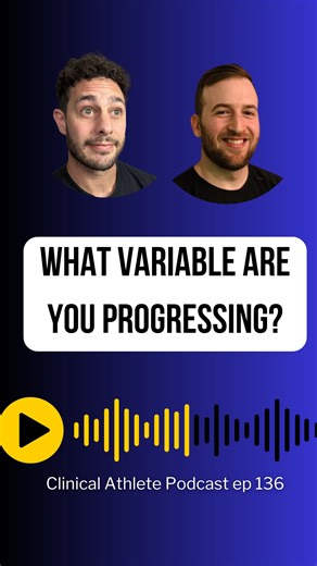 @clinicalathlete on Instagram: "When it comes to progression, ask yourself: “What variable am I progressing here? Is it external load? Is it internal load, range of motion?” Take a deadlift. One day the range of motion is fixed off the blocks - that’s a day you progress external load compared to internal load. Another day you could pull from the floor - lighter, full range - and that’s a day you’re progressing and monitoring tolerance. It doesn’t all have to be done in one exercise or on one tra