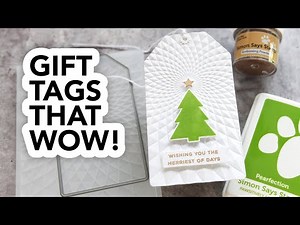 Simple Gift Tags with Awesome Texture! So easy to do but what a wow factor!