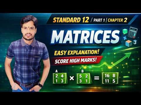 standard 12th maths part 1 chapter 2 matrices lecture 1