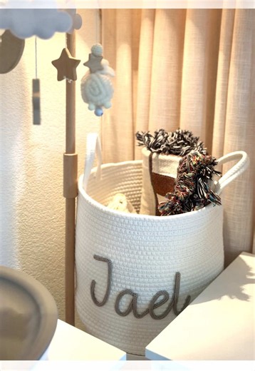 Such a thoughtful gift for our baby boy! Thank you, MAMARAYA for sending this sweet personalized basket! 🥹 If you’re looking for a meaningful gift for a little one, you can customize one with their name too 🧸🤍✨ #mamaraya #personalizedgifts #babygift #babymusthaves #momtok