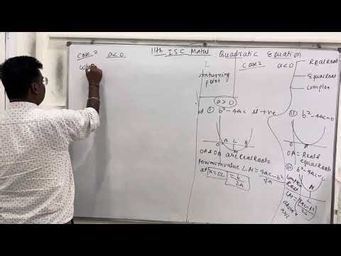 Quadratic Equations 11th ISC MATHS
