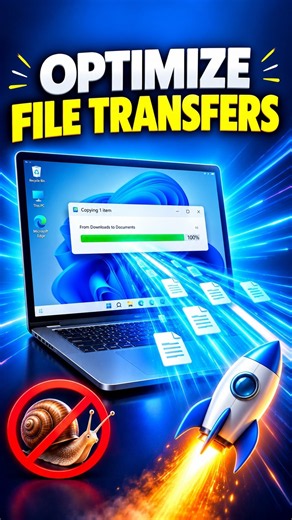 Slow File Transfer on Windows? Try This Trick ⚡ #shorts #windows #filemanager
