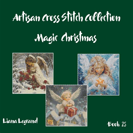 Magic Christmas Cross Stitch Pattern Book PDF, Post-impressionist Holiday Embroidery, Instant Digital Download, 3 Designs - Etsy