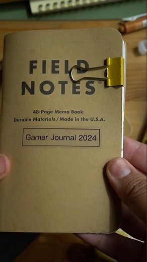 Really enjoying using Field Notes journals #fieldnotes #journaling #gamerjournal