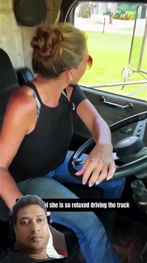 amrican truck with a lady #youtube #short