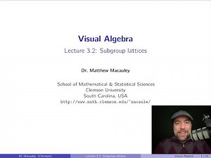 Visual Algebra, Lecture 3.2: Subgroup lattices