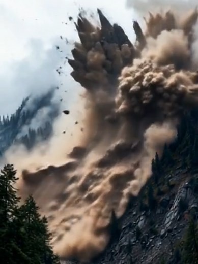 Destruction Unleashed: Epic Landslide Footage