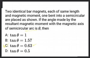 Two identical bar magnets, each of same length and magnetic mom... | Filo