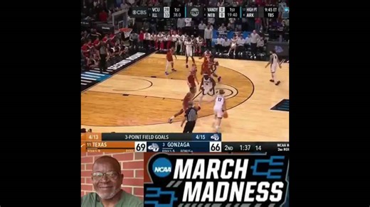 March Madness thriller: Texas vs. Gonzaga - final seconds! #shorts
