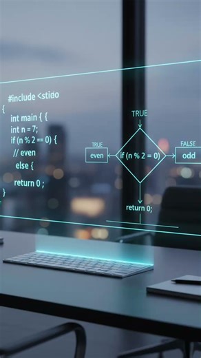 print odd and even no. in c language #DataScience #AI #MachineLearning#Robotics #shorts