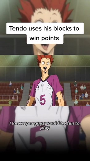 Tendou Satori Block Scene in Haikyuu