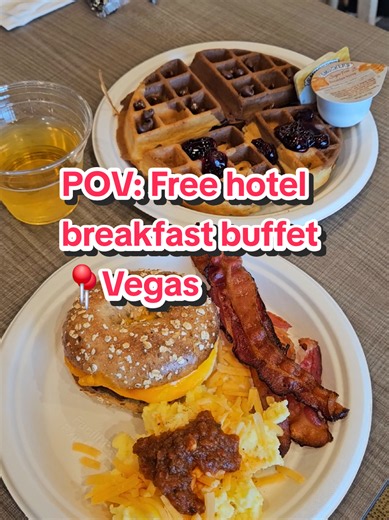 @springhillbymarriott has the best FREE breakfast buffet! I especially look forward to the DIY waffles! I made a mix of plain and chocolate to make a