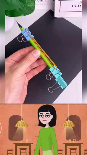 Paper Craft Ideas on Instagram: "Turn your regular pencil into a semi-automatic launcher with just a few simple supplies! Grab your favorite pencil, three mini binder clips, and two strong rubber bands. Clip it all together, load the pencil, and you’ve got a fun little launcher ready for safe, creative play. It’s quick to build, exciting to use, and perfect for a boredom-busting activity. Save this idea for your next DIY project or rainy day fun!"