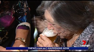 They say age is just a number, and that's definitely true for this woman, who's just turned 100. Agnes Munt celebrated in style, having the first beer of her life. www.7NEWS.com.au #7NEWS | 7NEWS Sydney