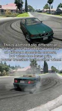 Stop spinning one wheel! Open diff vs LSD explained 😎🔥#tuckedntuned #beamng #fyp