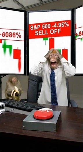 Wall Street Monkey Has a Total Meltdown When the Market Crashes 🐒📉