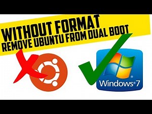 How to remove ubuntu from windows 7 dual boot | Without Formatting
