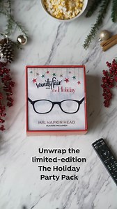 Introducing the Vanity Fair® x The Holiday Mr. Napkin Head Party Pack  Premium, 3-ply napkins and 4 pairs of novelty glasses, so you can recreate one of the most iconic rom-com moments ever! | Vanity Fair Napkins | Facebook
