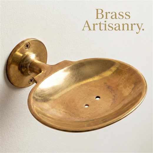 Handcrafted Unlacquered Brass Soap Dish: Moroccan Bathroom Decor - Etsy