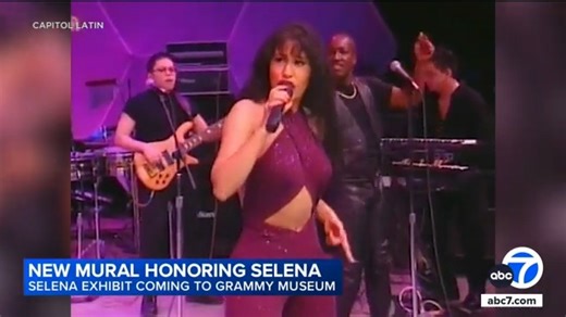 A new mural of Tejano music legend Selena Quintanilla-Pérez is being painted as Los Angeles prepares to honor the late singer with a special pop-up exhibit. See the full story here: https://abc7.com/post/new-selena-mural-pops-outside-grammy-museum-downtown-la-ahead-exhibit/18264534/ | ABC7 Morning Show