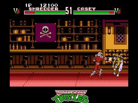 NES Teenage Mutant Ninja Turtles: Tournament Fighters Shredder vs Casey