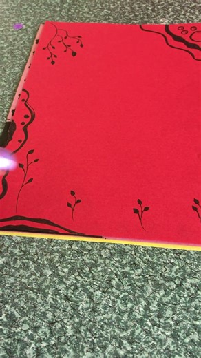 How to make easy border design for project paper #youtubeshorts #shorts #shortvideo #project #art